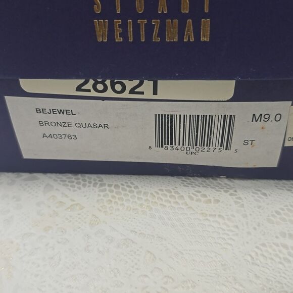 Stuart Weitzman Bejewel Bow Flats NIB - Picture 6 of 7